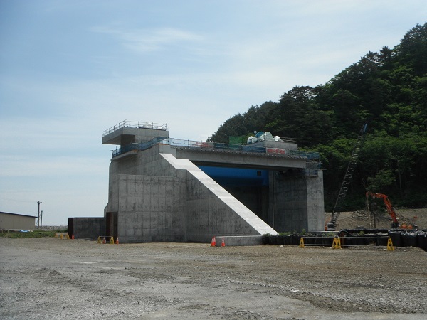 摂待水門　2019年6月の工事状況