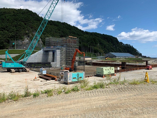摂待水門 2019年9月の工事状況