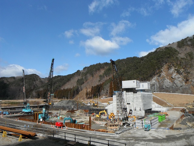 摂待水門 2020年3月の工事状況