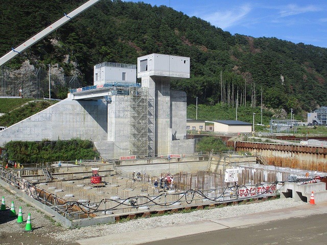 摂待水門 2020年9月の工事状況