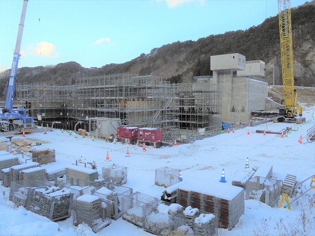 摂待水門 2020年12月の工事状況