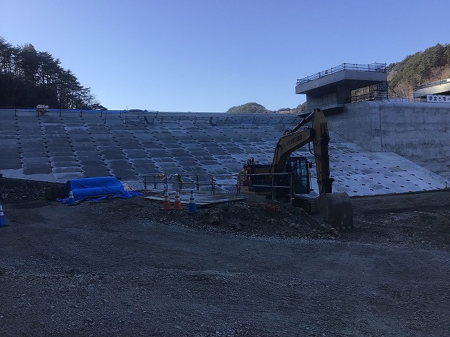 摂待水門 2021年12月の工事状況