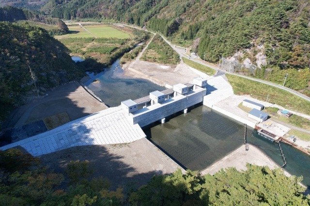 摂待水門 2022年12月の工事状況