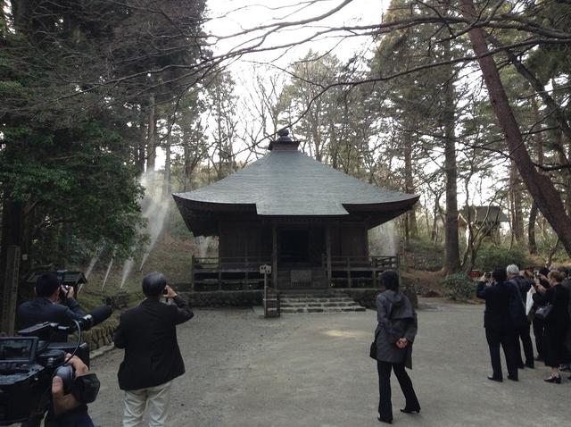写真:中尊寺消火訓練