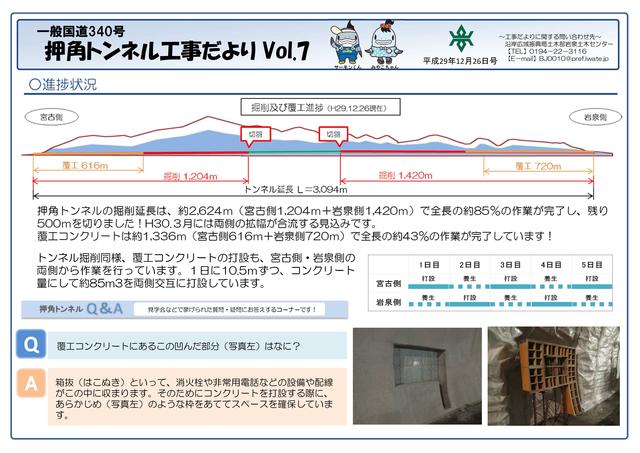 押角トンネル工事だより第7号