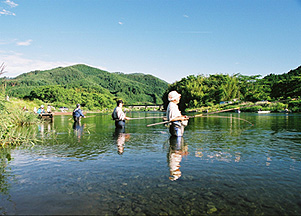 写真:鮎解禁日の様子