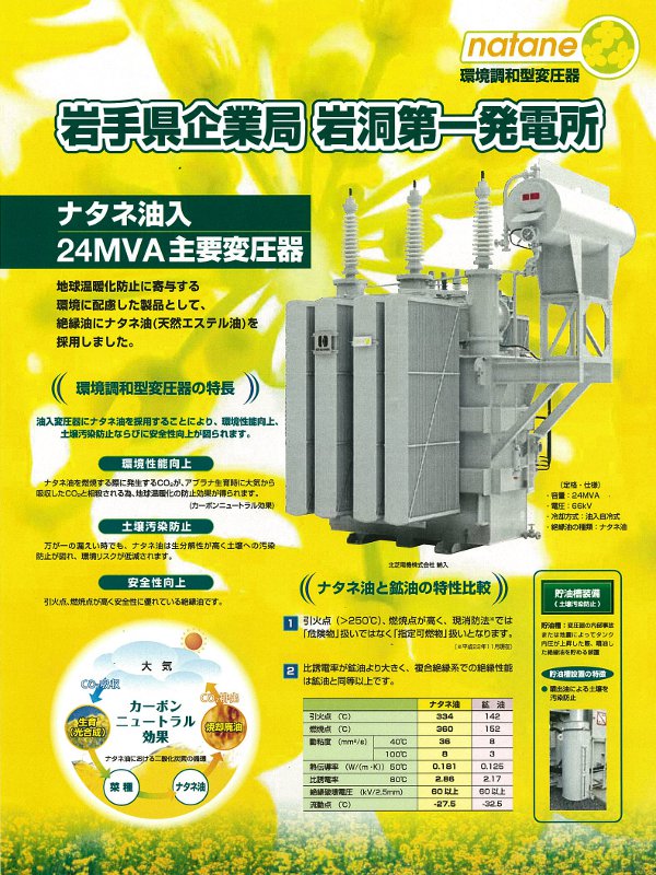 岩手県企業局岩洞第一発電所リーフレット