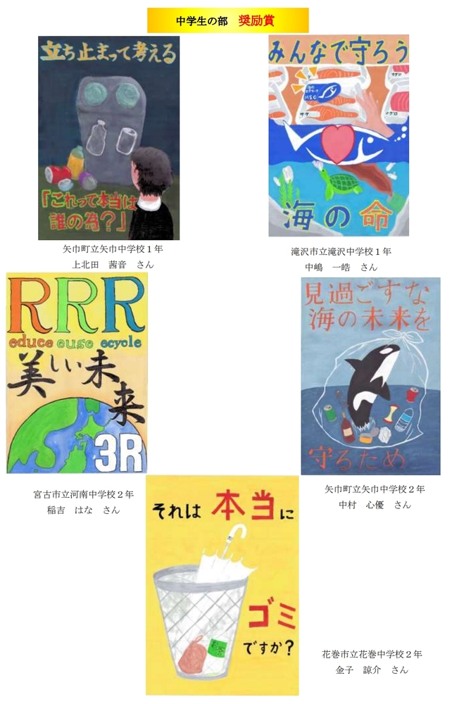 中学生の部奨励賞受賞作品