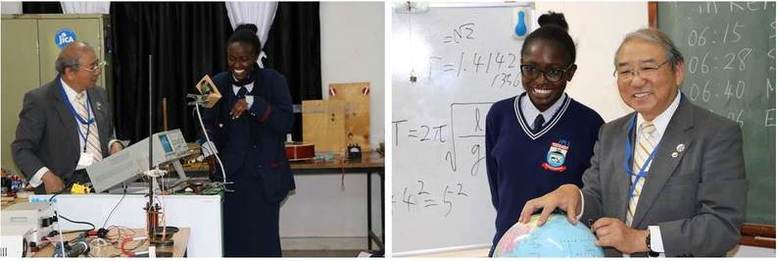 写真:女子生徒と新沼さん