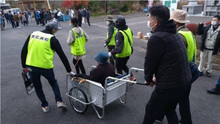 防災避難訓練の様子