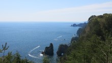 北山崎展望台から見る三陸海岸の景観