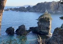 三王岩展望スペースから見る三王岩の景観