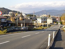 一関市萩荘の佐藤坂から見る一関ハリストス正教会の景観