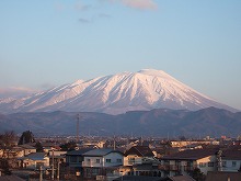 盛岡市稲荷町から見る岩手山の景観