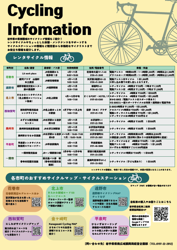 いわて県南サイクリングインフォメーション