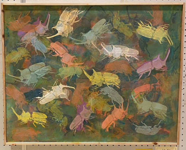 写真:展示中の作品 絵画 少年の宝石