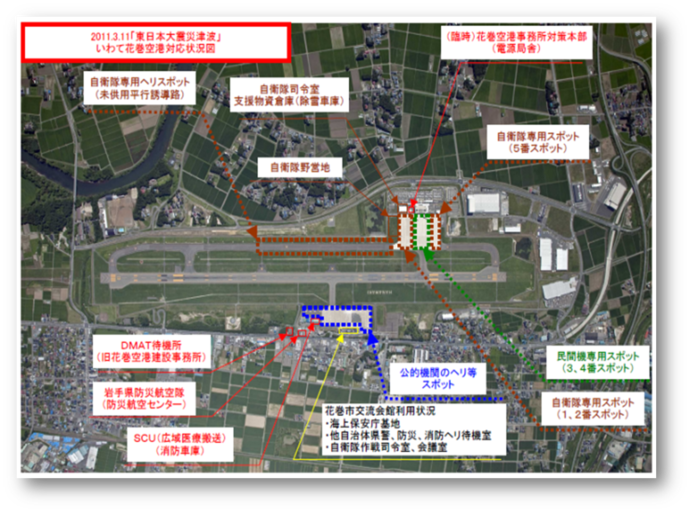 いわて花巻空港対応状況図