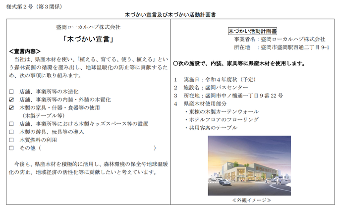 木づかい宣言・活動計画