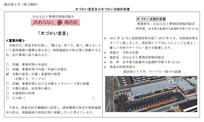 木づかい宣言・活動計画
