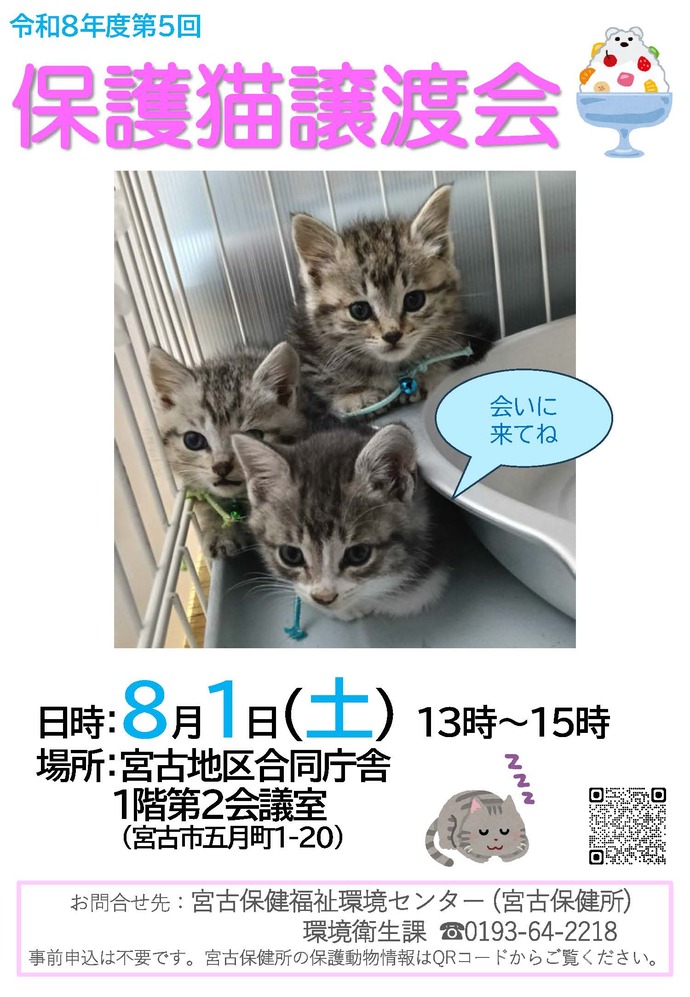 保護猫譲渡会ポスター