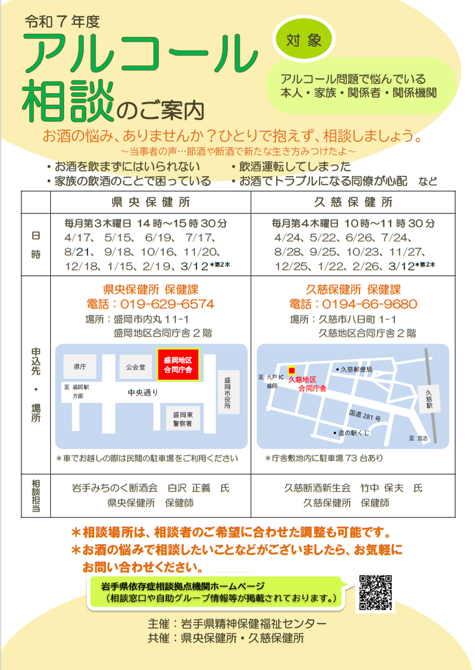 令和7年度アルコール相談