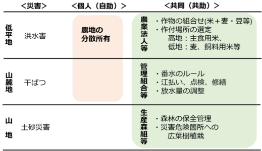 個人と共同それぞれのリスク分散