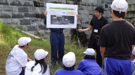 現場見学（田ノ浜沢砂防堰堤）