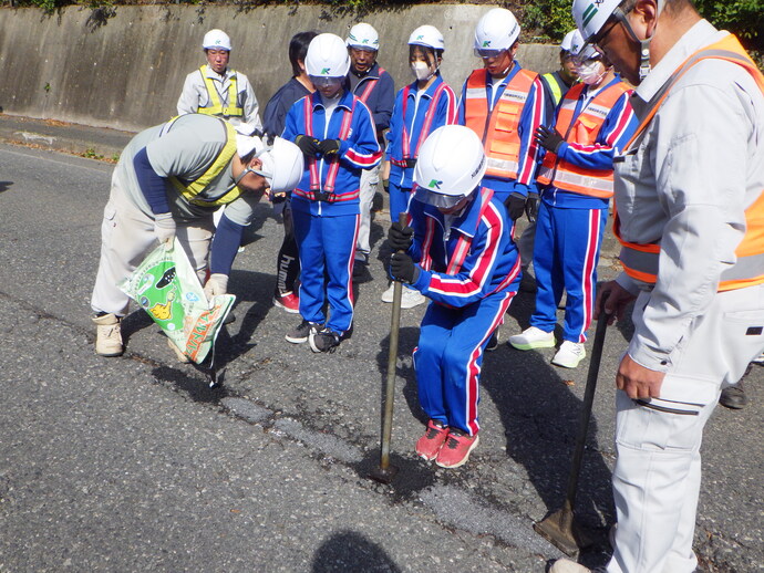 道路メンテナンス体験学習会