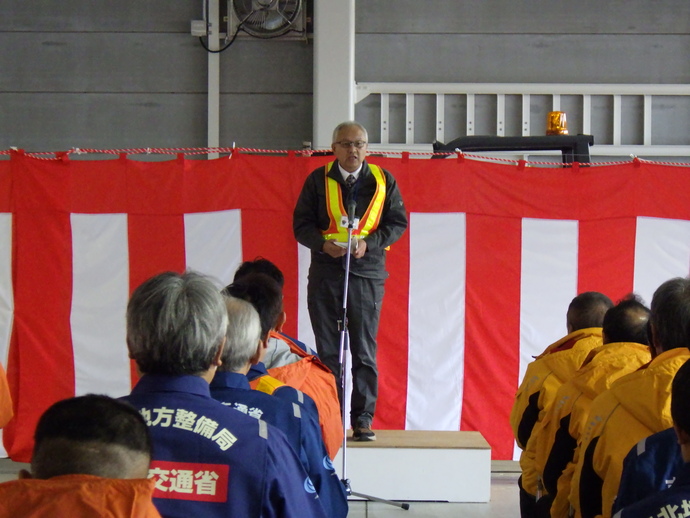 除雪出動式の挨拶の様子(3)