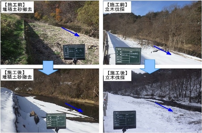 【令和7年2月21日掲載】二戸土木センターの令和6年度河川堆積土砂撤去が完了しました！