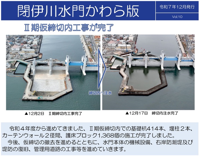 閉伊川水門かわら版を発行しました！