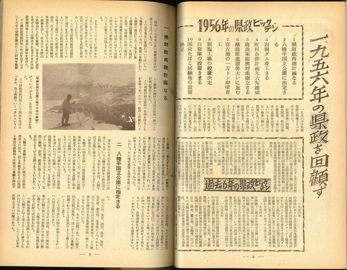 【令和7年4月3日掲載】資料で振り返る岩手県の社会資本整備の歴史！県政いわて 1956年12月号 昭和31年「1956年県政ビッグ・テン」