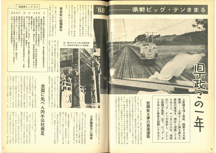 【令和7年5月2日掲載】資料で振り返る岩手県の社会資本整備の歴史！月刊いわて1968年12月号 昭和43年「1968年県政ビッグ・テン」