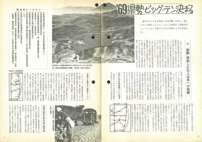 【令和7年5月7日掲載】資料で振り返る岩手県の社会資本整備の歴史！1969年県勢ビッグテン 昭和44年「1969年県政ビッグ・テン」