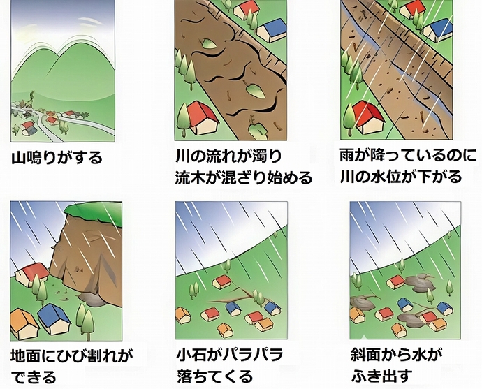 【令和7年6月9日掲載】土砂災害には前兆現象を伴うことがあります！