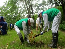 くじらぼ　朱色に染まるレンゲツツジ植樹活動3