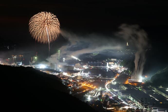 【令和8年5月21日掲載】希望郷いわて景観フォトコンテスト2025に応募いただいた作品を紹介します！～景観部門：鉄の街・夏の夜（釜石市釜石）