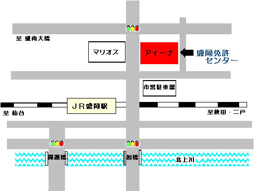 地図：盛岡運転免許センター